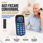 Laptop, Telefoane si Tablete - Telefoane mobile si accesorii - Telefoane Mobile - Telefon Mobil Seniori CZAY®,Taste Mari,Buton SOS pentru Siguranta,Limba Romana si Maghiara,Volum Puternic,Ecran Mare,4G - Infinity.ro