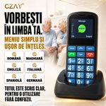 Laptop, Telefoane si Tablete - Telefoane mobile si accesorii - Telefoane Mobile - Telefon Mobil Seniori CZAY®,Taste Mari,Buton SOS pentru Siguranta,Limba Romana si Maghiara,Volum Puternic,Ecran Mare,4G - Infinity.ro