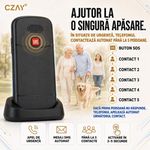 Laptop, Telefoane si Tablete - Telefoane mobile si accesorii - Telefoane Mobile - Telefon Mobil Seniori CZAY®,Taste Mari,Buton SOS pentru Siguranta,Limba Romana si Maghiara,Volum Puternic,Ecran Mare,4G - Infinity.ro