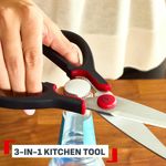 Casa si Gradina - Bucatarie si vesela - Ustensile bucatarie - Foarfeci bucatarie - Foarfeca de bucatarie Tefal Ingenio K1991234, inox, compatibilitate cu masina de spalat vase, negru & rosu - Infinity.ro