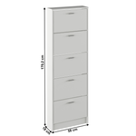 Casa si Gradina - Mobilier - Dulapuri si sifoniere - Dulapuri - Dulap pantofi, 5 rafturi, alb, MOBI 15 - Infinity.ro