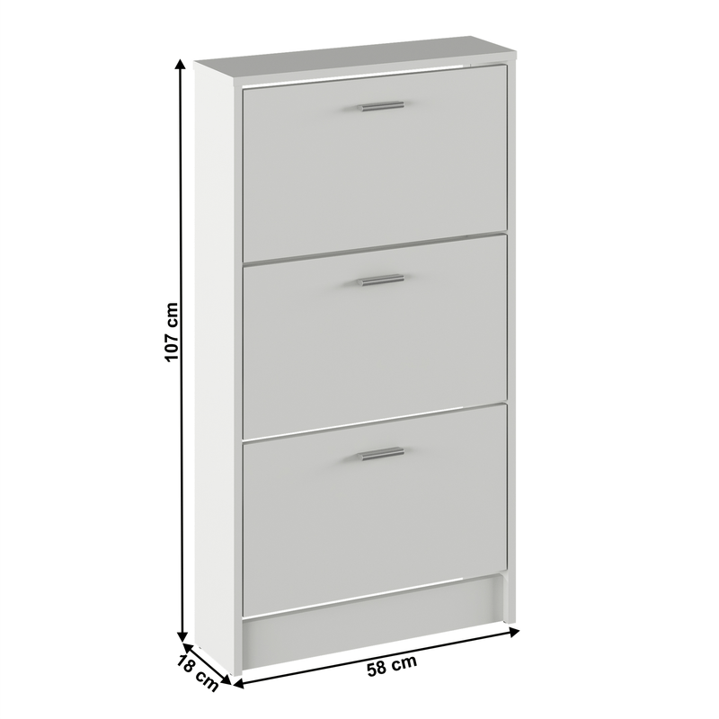 Casa si Gradina - Mobilier - Dulapuri si sifoniere - Dulapuri - Dulap pantofi, 3 rafturi, alb, MOBI 13 - Infinity.ro