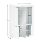 Casa si Gradina - Mobilier - Dulapuri si sifoniere - Dulapuri - Dulap 5D cu oglinda, alb lucios, LINDY - Infinity.ro