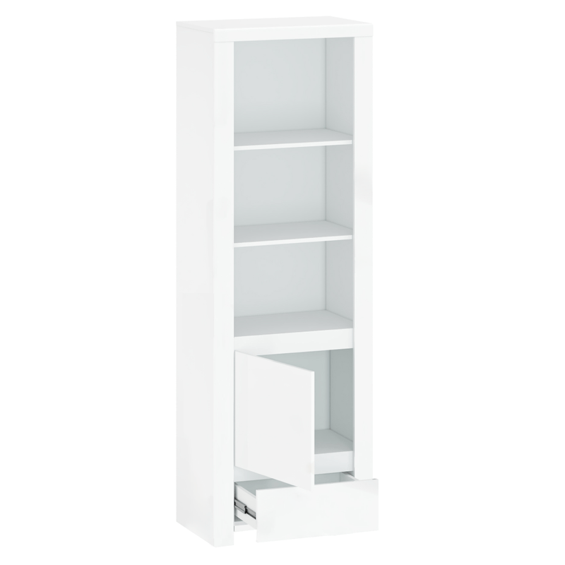 Casa si Gradina - Mobilier - Biblioteci si rafturi - Rafturi - Raft 1D1S, alb lucios, LINDY - Infinity.ro