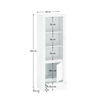 Casa si Gradina - Mobilier - Biblioteci si rafturi - Rafturi - Raft 1D1S, alb lucios, LINDY - Infinity.ro