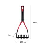 Casa si Gradina - Bucatarie si vesela - Ustensile bucatarie - Prese si storcatoare manuale - Zdrobitor de cartofi Tefal Ingenio+ K1980934, compatibilitate cu masina de spalat vase, plastic, negru & rosu - Infinity.ro