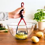 Casa si Gradina - Bucatarie si vesela - Ustensile bucatarie - Prese si storcatoare manuale - Zdrobitor de cartofi Tefal Ingenio+ K1980934, compatibilitate cu masina de spalat vase, plastic, negru & rosu - Infinity.ro