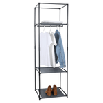 Casa si Gradina - Mobilier - Dulapuri si sifoniere - Dulapuri - Dulap, metal / tesatura, negru, ALBUS - Infinity.ro