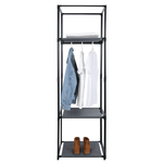 Casa si Gradina - Mobilier - Dulapuri si sifoniere - Dulapuri - Dulap, metal / tesatura, negru, ALBUS - Infinity.ro
