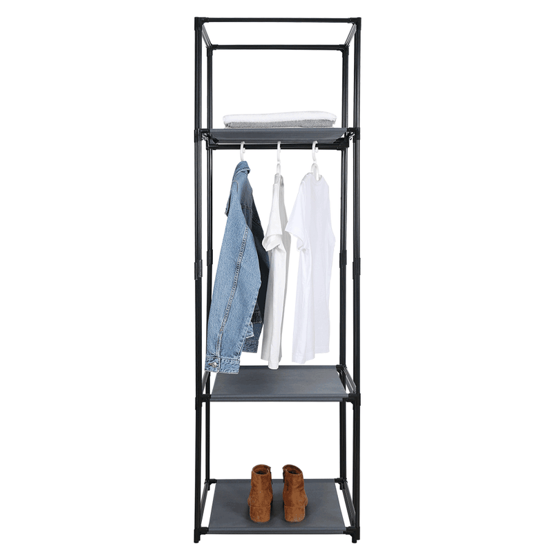 Casa si Gradina - Mobilier - Dulapuri si sifoniere - Dulapuri - Dulap, metal / tesatura, negru, ALBUS - Infinity.ro