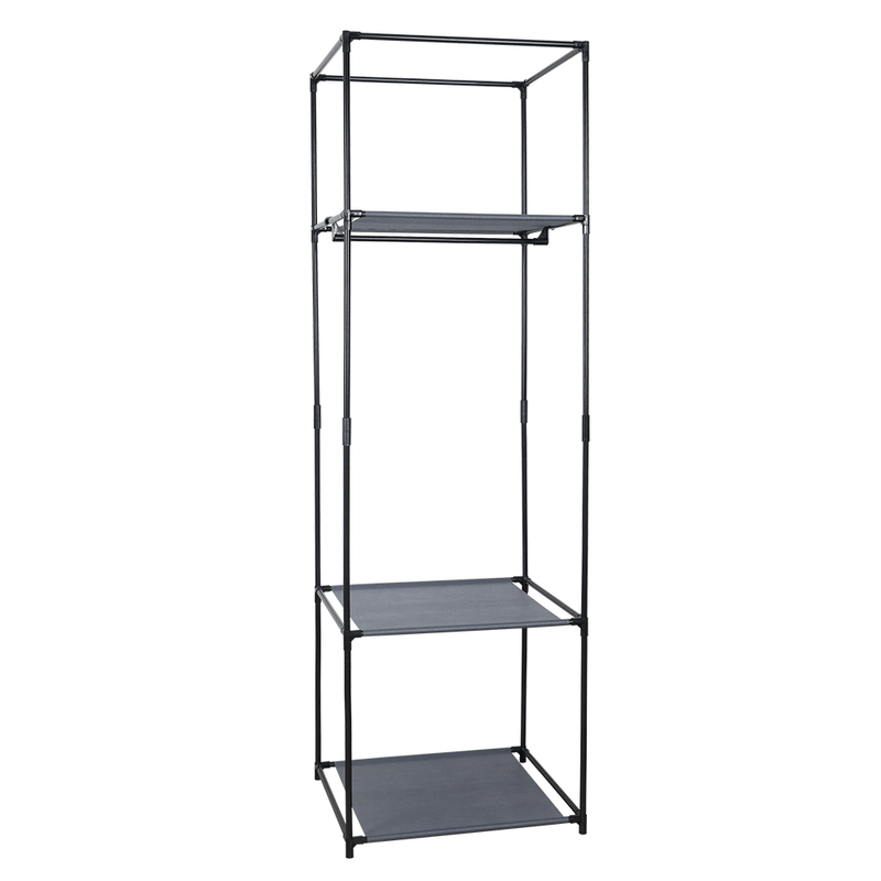 Casa si Gradina - Mobilier - Dulapuri si sifoniere - Dulapuri - Dulap, metal / tesatura, negru, ALBUS - Infinity.ro