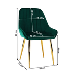 Casa si Gradina - Mobilier - Scaune si fotolii - Scaune - Scaun de luat masa, smarald / crom-auriu, PERLIA - Infinity.ro