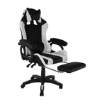 Casa si Gradina - Mobilier - Scaune si fotolii - Scaune - Scaun de birou / joc cu iluminare LED RGB, negru / alb, JOVELA - Infinity.ro