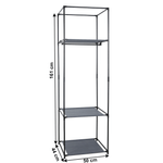 Casa si Gradina - Mobilier - Dulapuri si sifoniere - Dulapuri - Dulap, metal / tesatura, negru, ALBUS - Infinity.ro