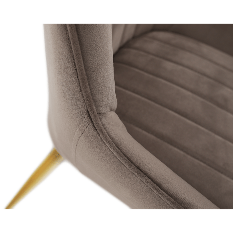 Casa si Gradina - Mobilier - Scaune si fotolii - Scaune - Scaun de luat masa, gri-maro / crom-auriu, PERLIA - Infinity.ro