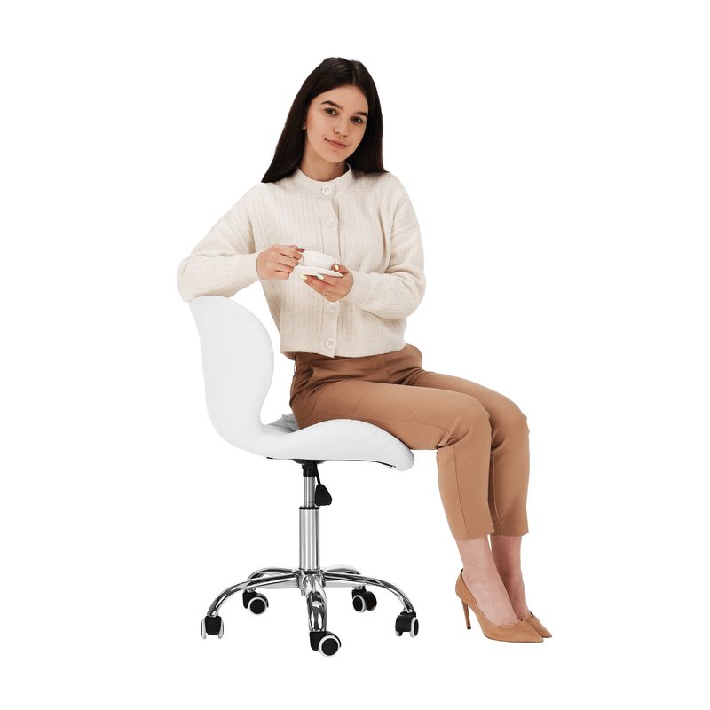 Casa si Gradina - Mobilier - Scaune si fotolii - Scaune - Scaun de birou, alb/crom, ARGUS NEW - Infinity.ro
