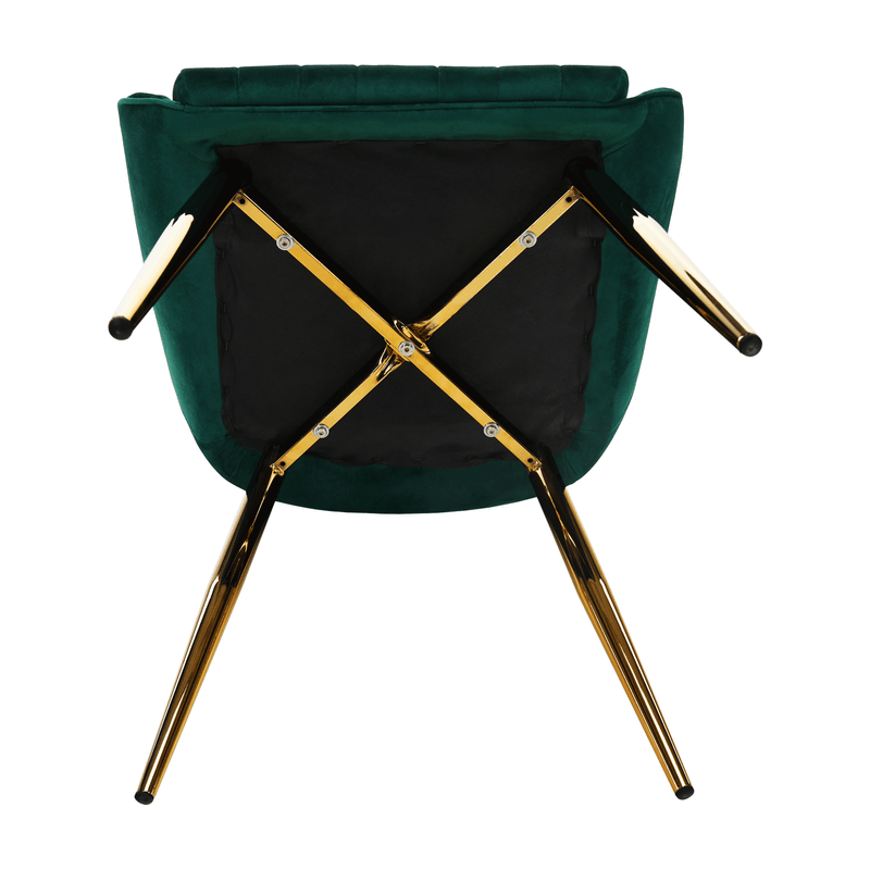 Casa si Gradina - Mobilier - Scaune si fotolii - Scaune - Scaun de luat masa, smarald / crom-auriu, PERLIA - Infinity.ro