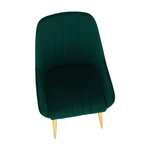 Casa si Gradina - Mobilier - Scaune si fotolii - Scaune - Scaun de luat masa, smarald / crom-auriu, PERLIA - Infinity.ro
