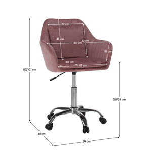 Scaun de birou, tesatura de catifea - Marketplace online - Infinity.ro