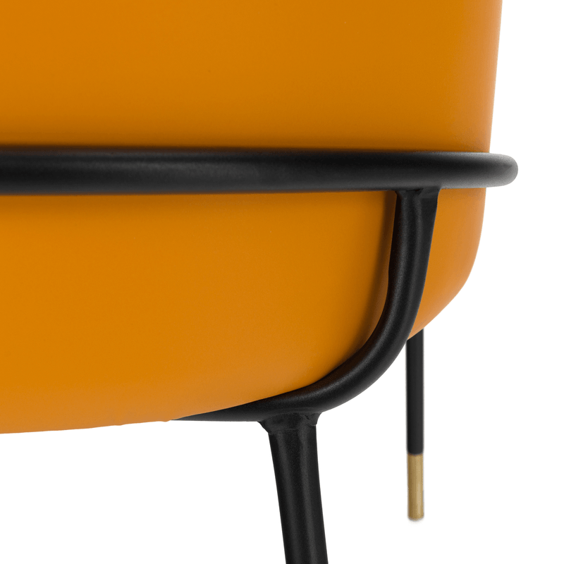 Casa si Gradina - Mobilier - Scaune si fotolii - Scaune - Scaun de luat masa, model alb-negru / piele ecologica camel, KIRNA - Infinity.ro