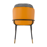 Casa si Gradina - Mobilier - Scaune si fotolii - Scaune - Scaun de luat masa, model alb-negru / piele ecologica camel, KIRNA - Infinity.ro