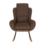 Casa si Gradina - Mobilier - Scaune si fotolii - Fotolii - Fotoliu balansoar, material textil maro deschis/lemn, HARPER - Infinity.ro