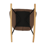 Casa si Gradina - Mobilier - Scaune si fotolii - Fotolii - Fotoliu balansoar, material textil maro deschis/lemn, HARPER - Infinity.ro