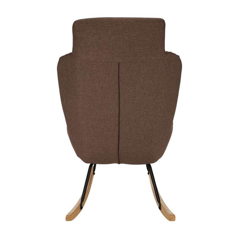 Casa si Gradina - Mobilier - Scaune si fotolii - Fotolii - Fotoliu balansoar, material textil maro deschis/lemn, HARPER - Infinity.ro