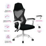Casa si Gradina - Mobilier - Scaune si fotolii - Scaune - Scaun de birou / joc, negru / alb, YOKO - Infinity.ro