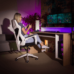 Casa si Gradina - Mobilier - Scaune si fotolii - Scaune - Scaun de birou / joc, negru / alb, YOKO - Infinity.ro