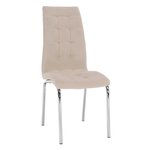 Casa si Gradina - Mobilier - Scaune si fotolii - Scaune - Scaun de masa, tesatura catifea bej / crom, GERDA NEW - Infinity.ro
