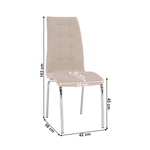 Casa si Gradina - Mobilier - Scaune si fotolii - Scaune - Scaun de masa, tesatura catifea bej / crom, GERDA NEW - Infinity.ro