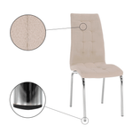 Casa si Gradina - Mobilier - Scaune si fotolii - Scaune - Scaun de masa, tesatura catifea bej / crom, GERDA NEW - Infinity.ro