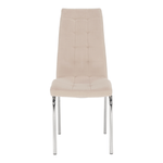 Casa si Gradina - Mobilier - Scaune si fotolii - Scaune - Scaun de masa, tesatura catifea bej / crom, GERDA NEW - Infinity.ro