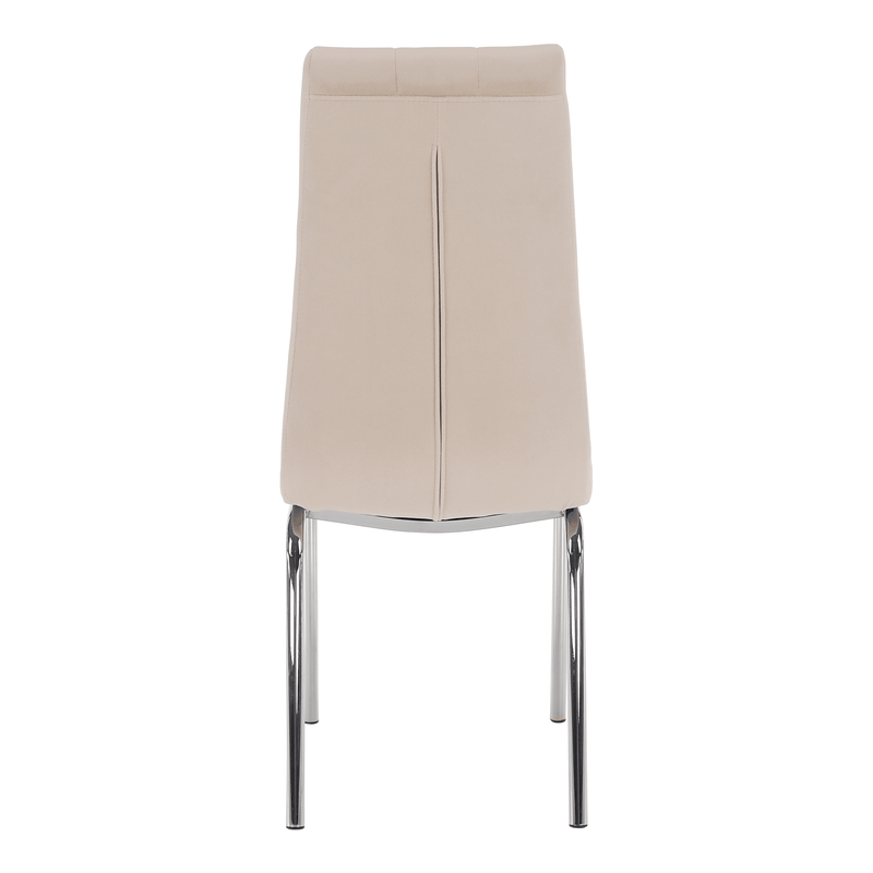 Casa si Gradina - Mobilier - Scaune si fotolii - Scaune - Scaun de masa, tesatura catifea bej / crom, GERDA NEW - Infinity.ro