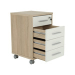 Casa si Gradina - Mobilier - Dulapuri si sifoniere - Dulapuri - Dulapior de birou cu cheie, stejar sonoma/alb, JOHAN 2 NEW 12 - Infinity.ro