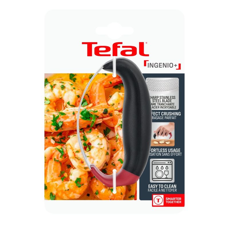 Casa si Gradina - Bucatarie si vesela - Ustensile bucatarie - Prese si storcatoare manuale - Presa pentru usturoi Tefal Ingenio+ K1990734, inox, compatibilitate cu masina de spalat vase, negru & rosu - Infinity.ro