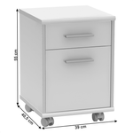 Casa si Gradina - Mobilier - Dulapuri si sifoniere - Dulapuri - Dulapior birou, alb, JOHAN 2 NEW 07 - Infinity.ro