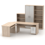 Casa si Gradina - Mobilier - Biblioteci si rafturi - Etajere - Etajera cu polite, stejar sonoma/alb, JOHAN 2 NEW 10 - Infinity.ro