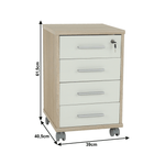 Casa si Gradina - Mobilier - Dulapuri si sifoniere - Dulapuri - Dulapior de birou cu cheie, stejar sonoma/alb, JOHAN 2 NEW 12 - Infinity.ro