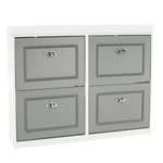 Casa si Gradina - Mobilier - Dulapuri si sifoniere - Dulapuri pantofi - Pantofar, 2 compartimente, gri/alb, SEBER TYP 5 - Infinity.ro