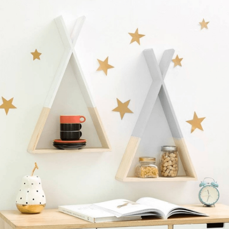 Casa si Gradina - Mobilier - Biblioteci si rafturi - Rafturi - Raft pentru copii, alb / natural, JOLI - Infinity.ro