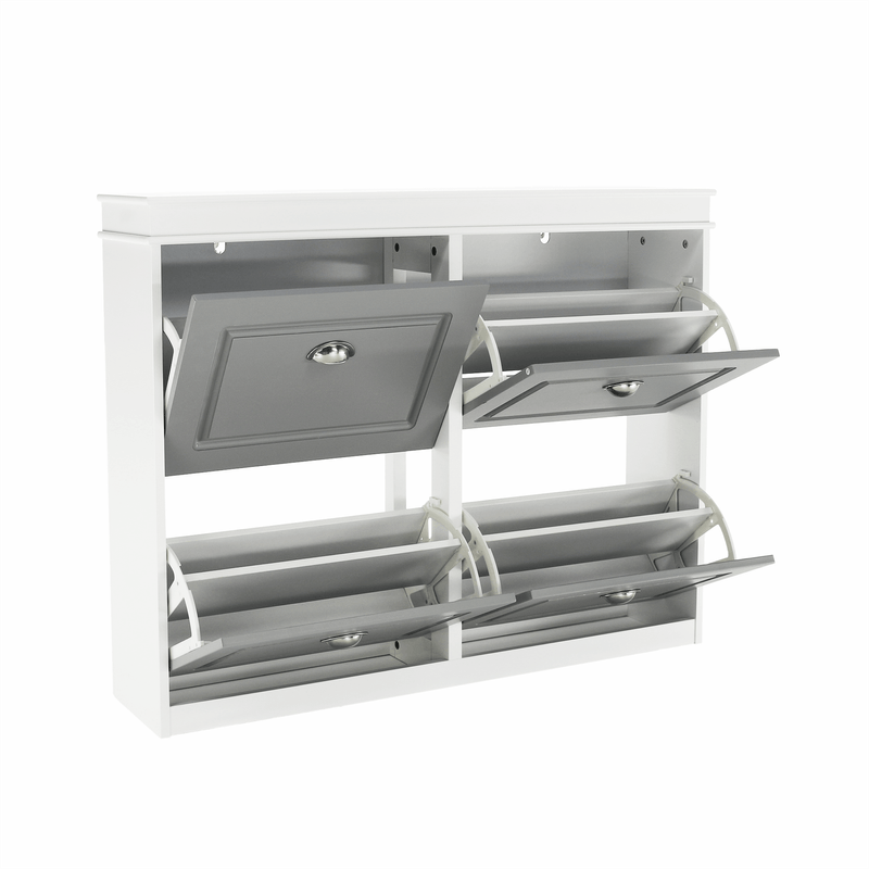 Casa si Gradina - Mobilier - Dulapuri si sifoniere - Dulapuri pantofi - Pantofar, 2 compartimente, gri/alb, SEBER TYP 5 - Infinity.ro