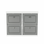 Casa si Gradina - Mobilier - Dulapuri si sifoniere - Dulapuri pantofi - Pantofar, 2 compartimente, gri/alb, SEBER TYP 5 - Infinity.ro