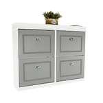 Casa si Gradina - Mobilier - Dulapuri si sifoniere - Dulapuri pantofi - Pantofar, 2 compartimente, gri/alb, SEBER TYP 5 - Infinity.ro