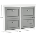 Casa si Gradina - Mobilier - Dulapuri si sifoniere - Dulapuri pantofi - Pantofar, 2 compartimente, gri/alb, SEBER TYP 5 - Infinity.ro