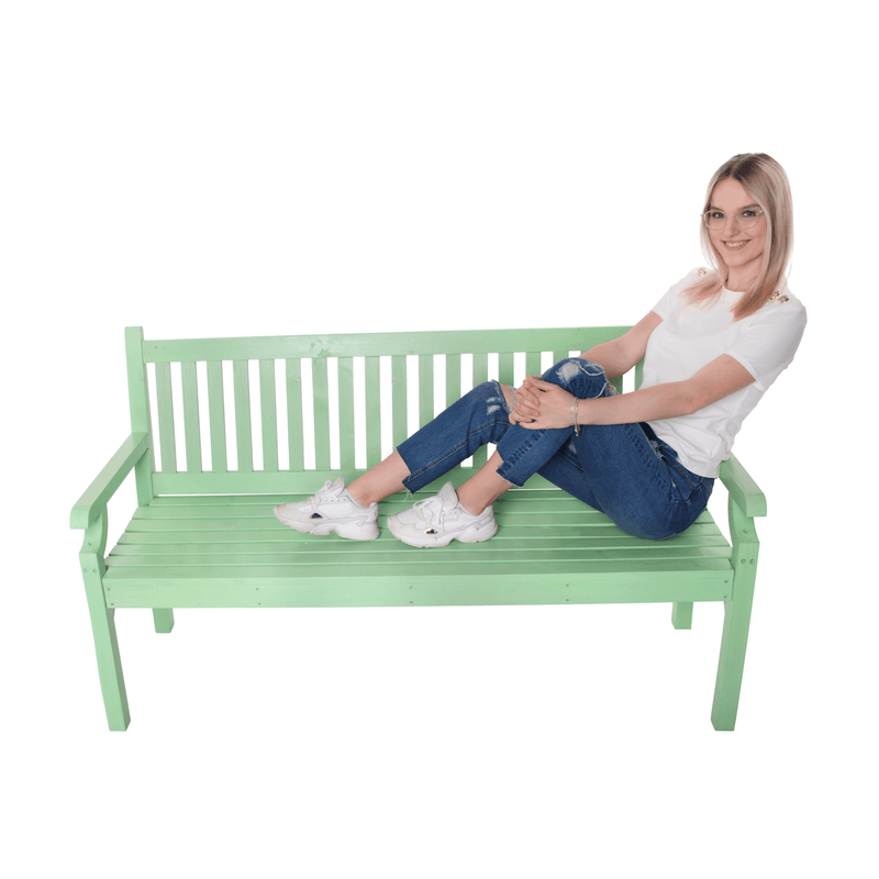 Casa si Gradina - Gradina si terasa - Mobilier exterior - Bancute de gradina - Banca de gradina din lemn, neo menta, 150 cm, KOLNA - Infinity.ro