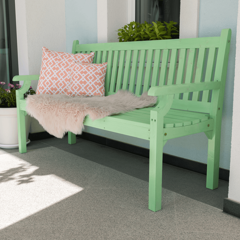 Casa si Gradina - Gradina si terasa - Mobilier exterior - Bancute de gradina - Banca de gradina din lemn, neo menta, 150 cm, KOLNA - Infinity.ro