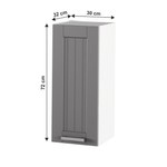 Casa si Gradina - Mobilier - Dulapuri si sifoniere - Dulapuri - Dulap superior, gri inchis/alb, JULIA TYP 2 - Infinity.ro