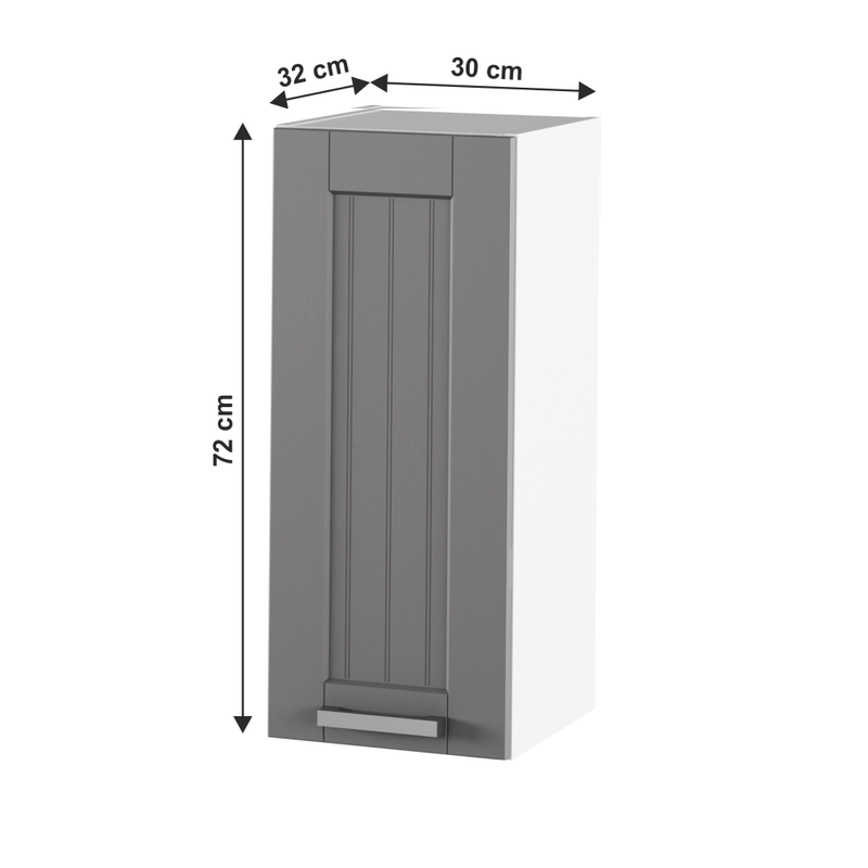 Casa si Gradina - Mobilier - Dulapuri si sifoniere - Dulapuri - Dulap superior, gri inchis/alb, JULIA TYP 2 - Infinity.ro